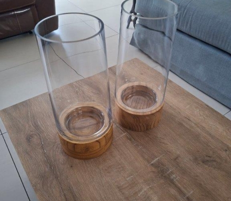 SET OF LARGE CANDLE HOLDERS - R100 (C BENONI)