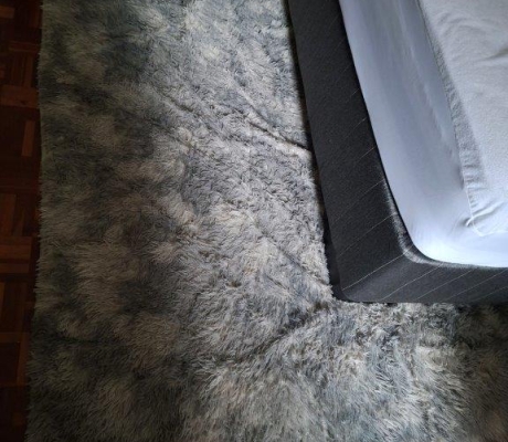 GREY SHAGGY THIN RUG - R200 (C BENONI)