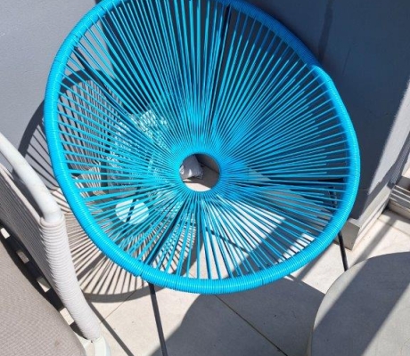 BLUE OUTDOOR CHAIR - R300 (S SANDTON)