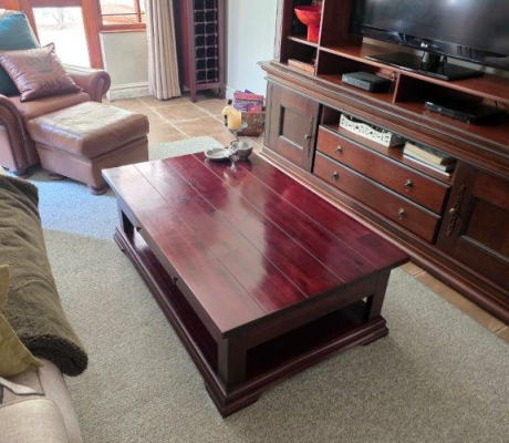 (LF18) Solid mahogany wooden coffee table