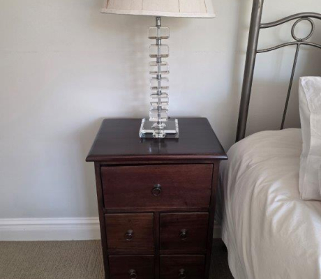 (LF23) Set of 2 Mahogany wood side tables
