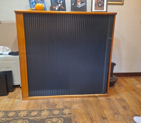 (ALB 25/4 - No:16) - Roller Door cupboard (120cm H x 124cm W x 52cm D)