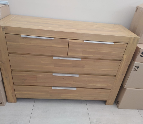 ACACIA 5 DRAWER WOOD DRESSER