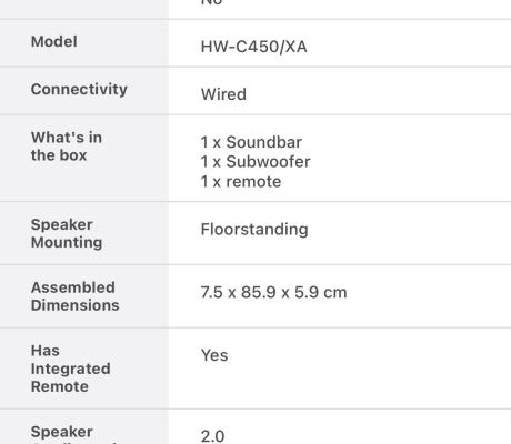 SUMSUNG SOUND BAR