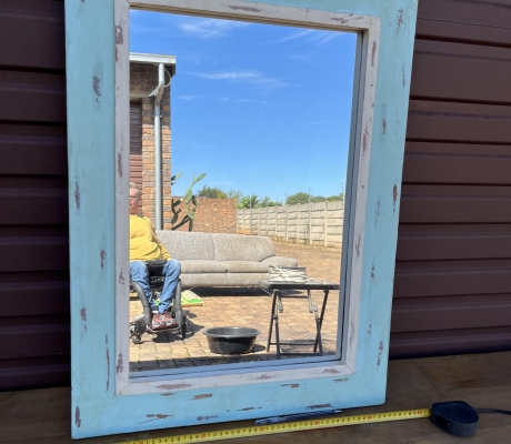 No:  12  (KP-STORE) -BLUE FRAMED MIRROR  - R150