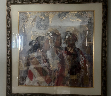 (ALB 25/4 - No:2) - African Art Painting 2 (95cm H x 95cm W)