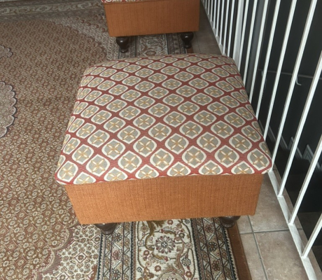 Upholstered Cube Ottoman  x 2