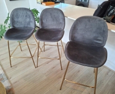 WEYLANDTS SET OF 3 SUEDE BAR CHAIRS - R3000 (S SANDTON)