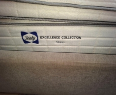 KING SIZE SEALY BED IN BASE WITH HEADBOARD - R4000 (S SANDTON)