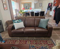 (LF9) Genuine leather couch from London