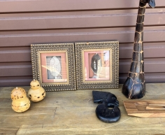 No:  18  (KP-STORE) -GIRAFE AND AFRICAN ORNAMENTS 6 PIECE  - R100