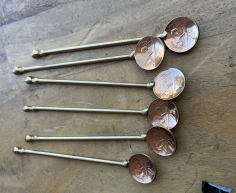 No:  57  (KP-STORE) -SPOONS MADE FROM 2 SENT COINS  - R60