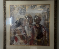 (ALB 25/4 - No:2) - African Art Painting 2 (95cm H x 95cm W)