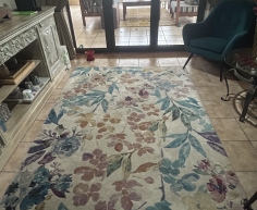 (ALB 25/4 - No:26) - Floral rug (230cm L x 160cm W)