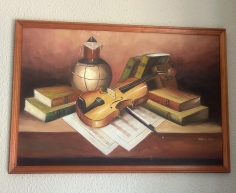 (ALB 25/4 - No:17) - Painting - Books (63cm H x 92cm W)
