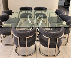 LUXURY 8 SEATER DINING TABLE AND CHAIRS