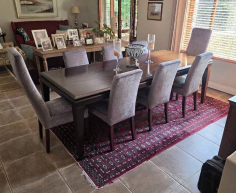 (LF1) House and Haven Dining room table and 8 chairs